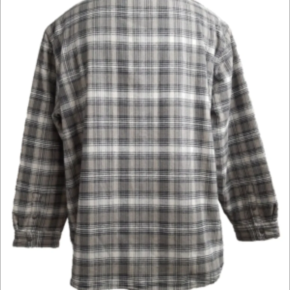 Men's Stylish Gray Plaid Button Down Shirt
